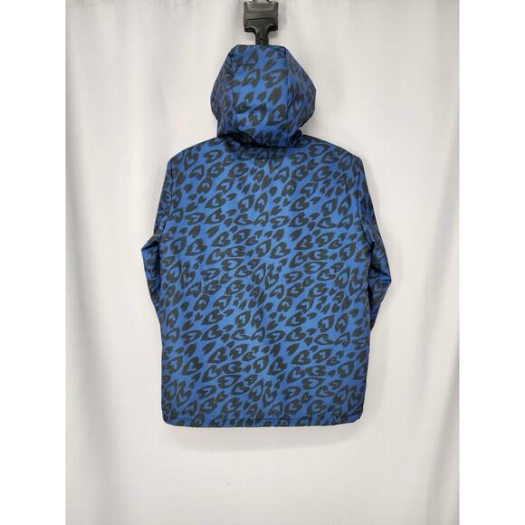 Stella McCartney Kids Jacket Size 14 Years Blue Animal Print Hearts Sherpa Lined - Picture 3 of 12